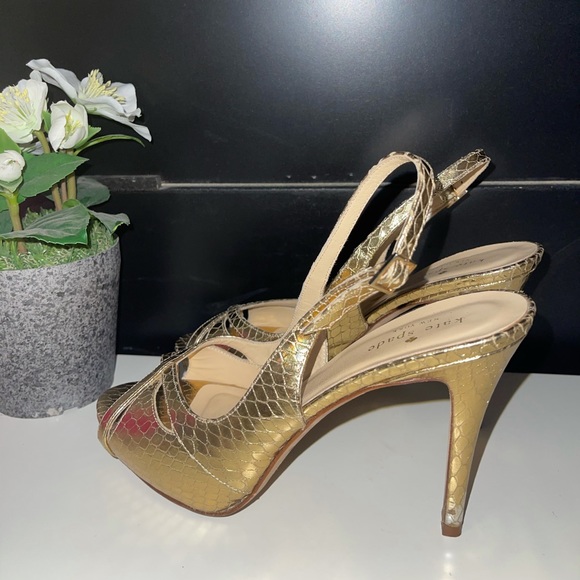 Gold Kate Spade high heels - Picture 5 of 7